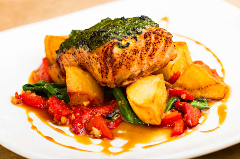 Grilled Pesto Salmon